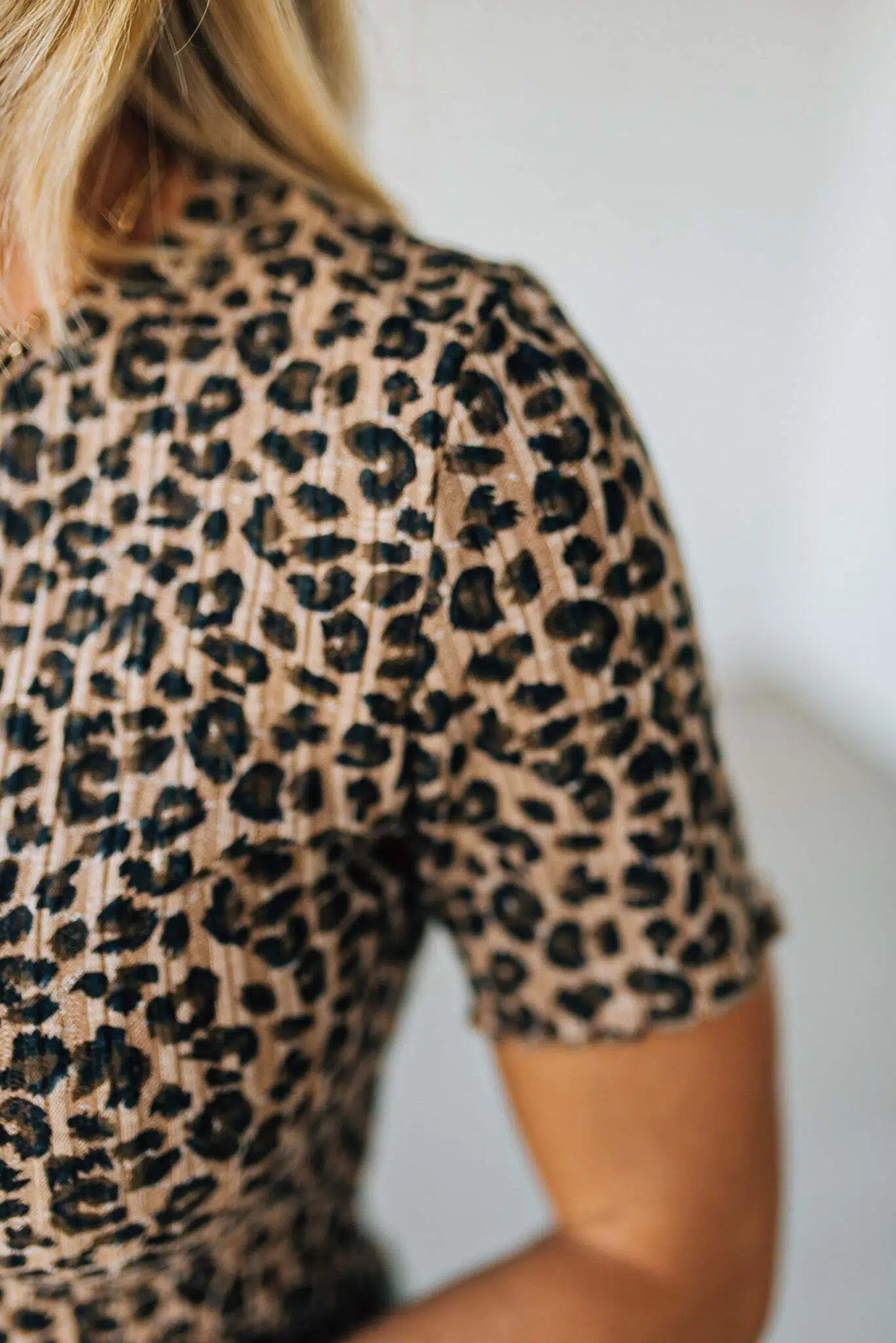 Ribbed Leopard Tee