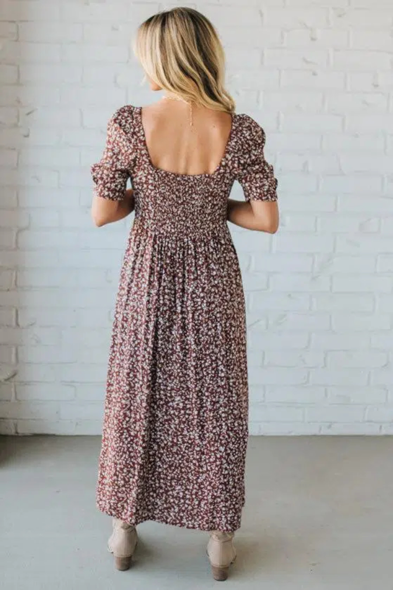 First of All Floral Midi Dress