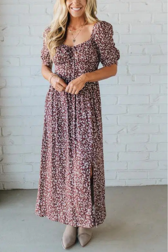 First of All Floral Midi Dress