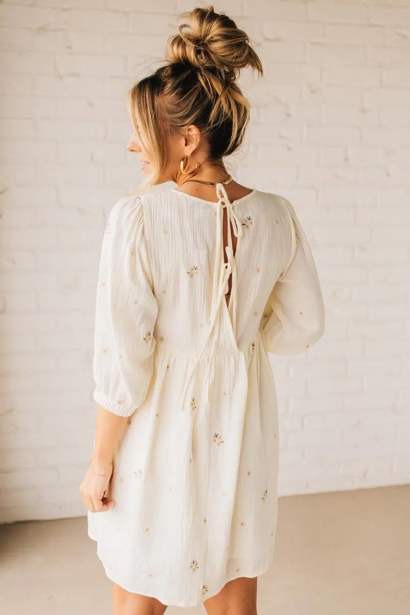 Daisy Gauze Tie Back Dress