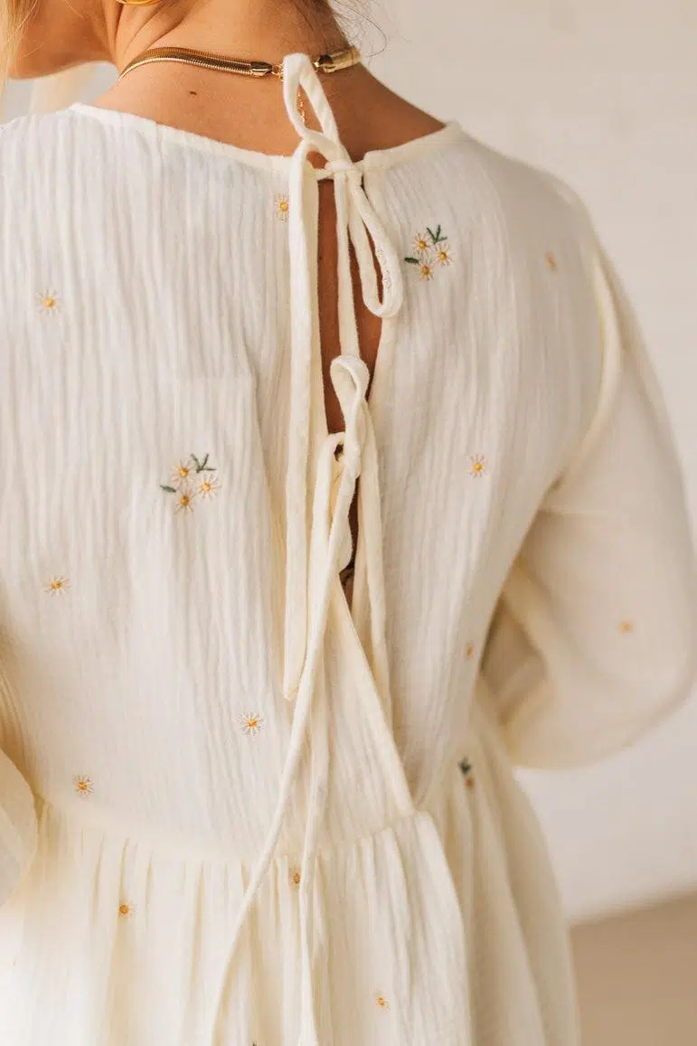 Daisy Gauze Tie Back Dress