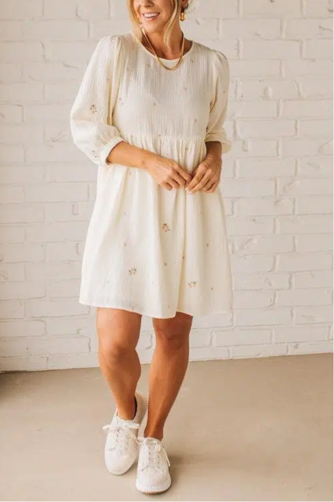 Daisy Gauze Tie Back Dress