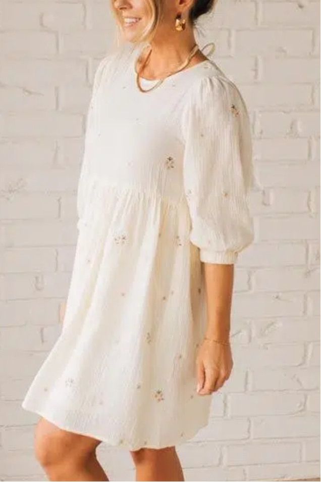 Daisy Gauze Tie Back Dress
