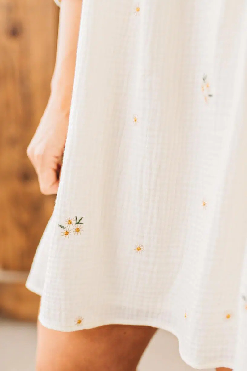Daisy Gauze Tie Back Dress