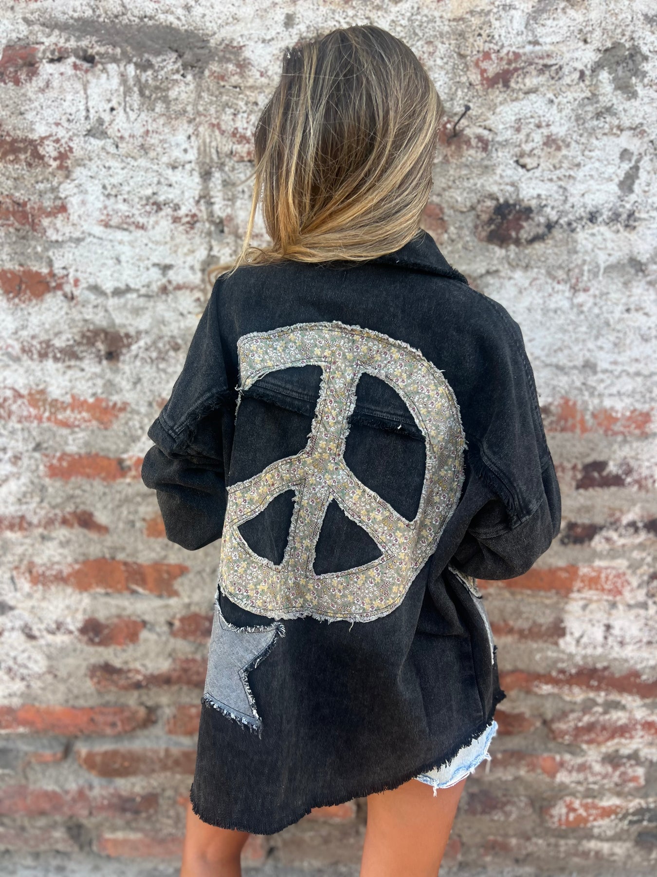 Women's Denim Patchwork Coat