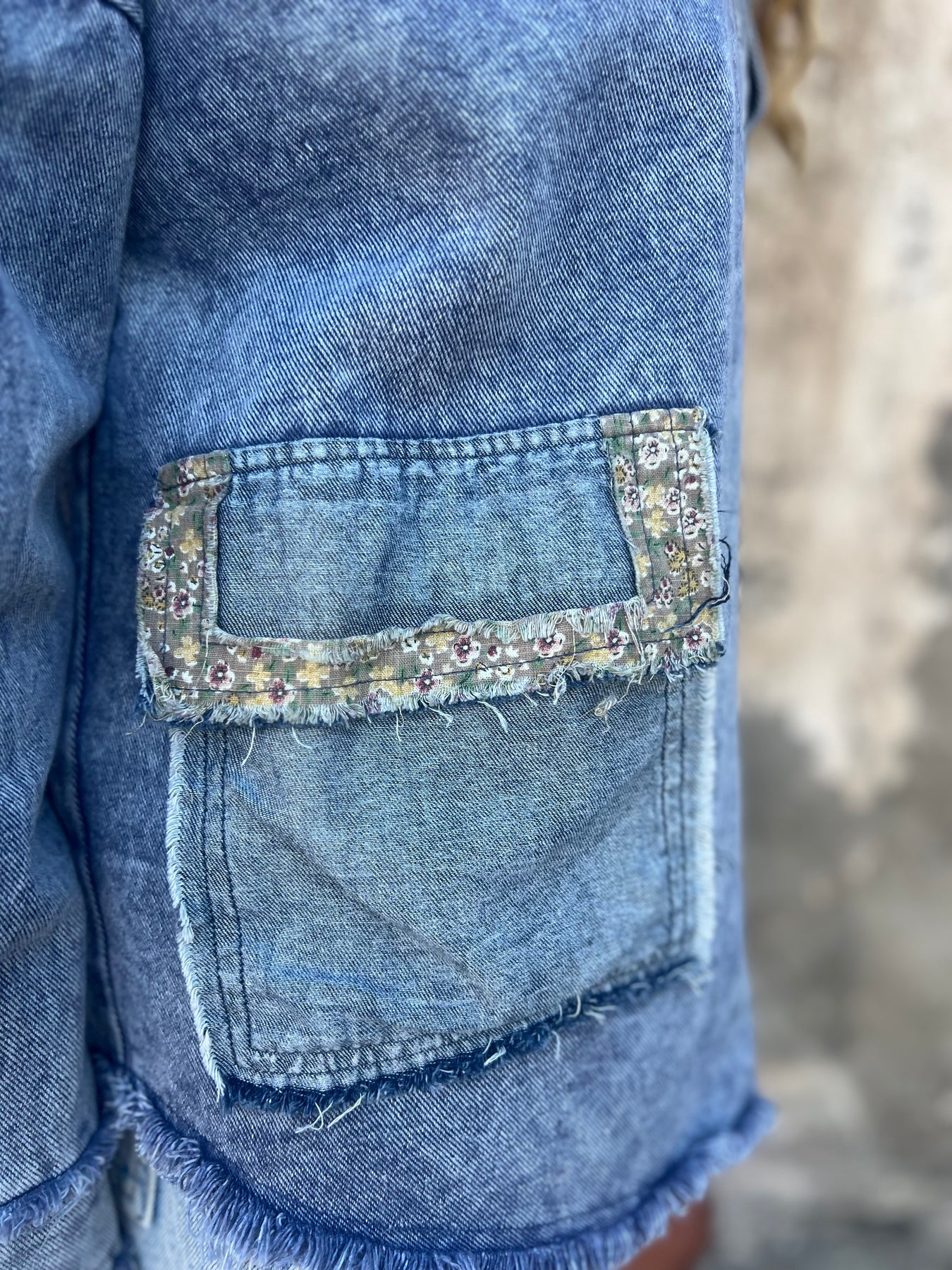 Women's Denim Patchwork Coat