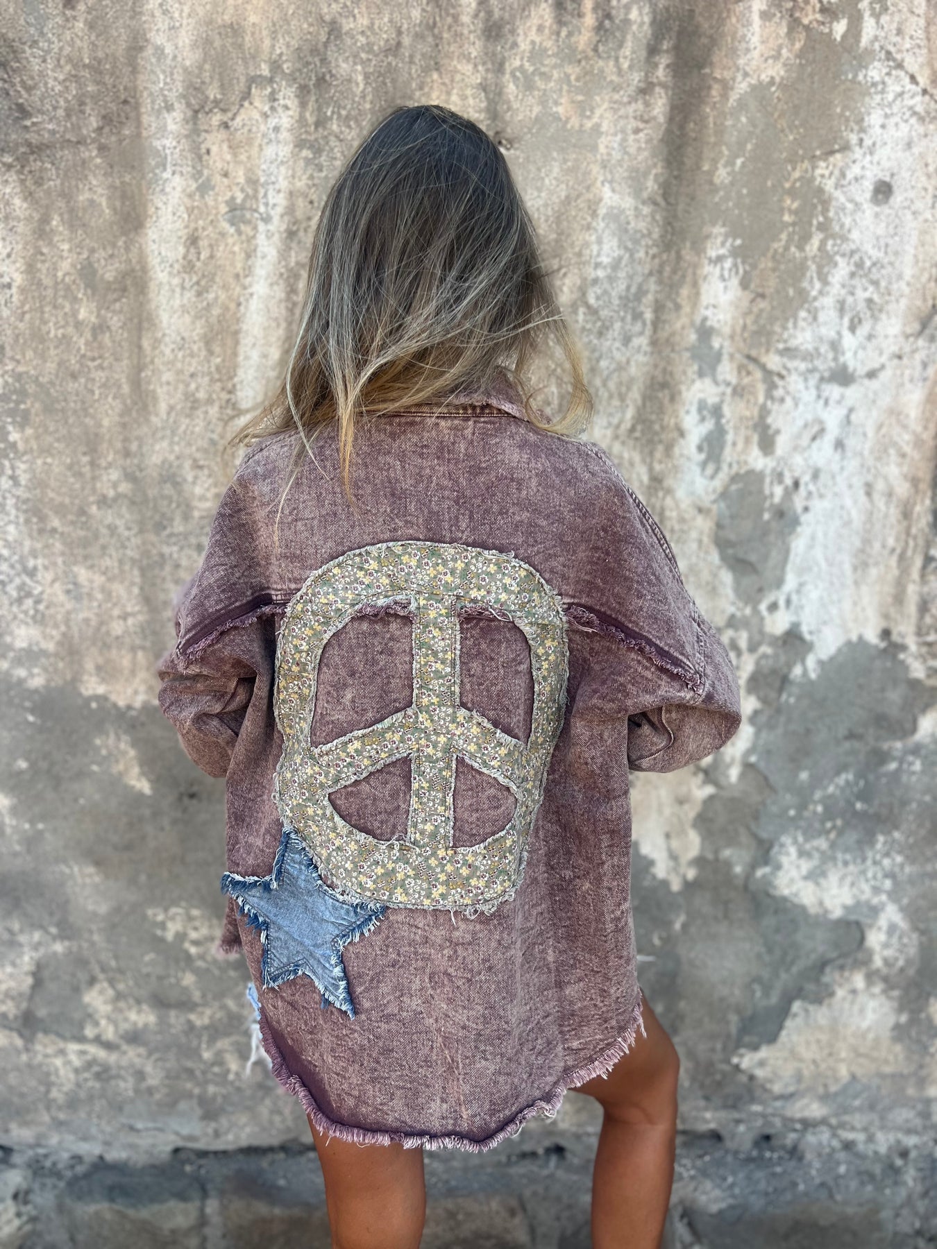 Women's Denim Patchwork Coat