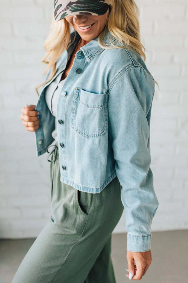 Rita Boxy Fit Denim Shacket
