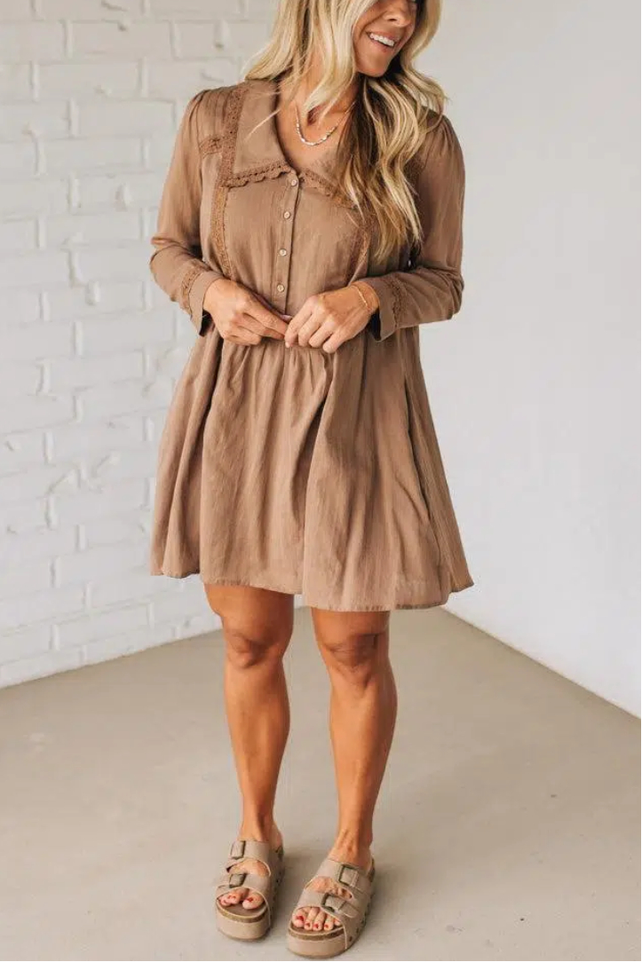Sandy Collared Shirt Dress