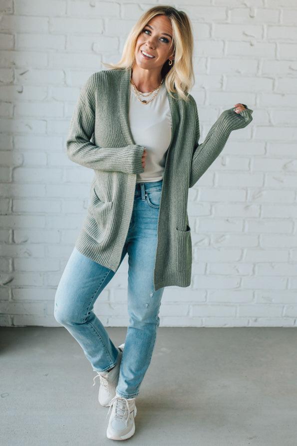 Patch Pocket Knit Cardigan