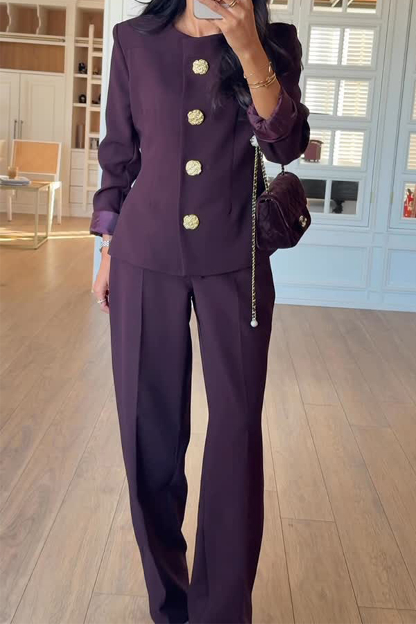 Women's casual commuter jacket set