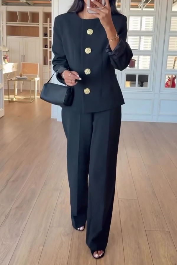 Women's casual commuter jacket set