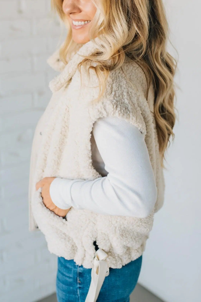 Steph Sherpa Oversized Vest