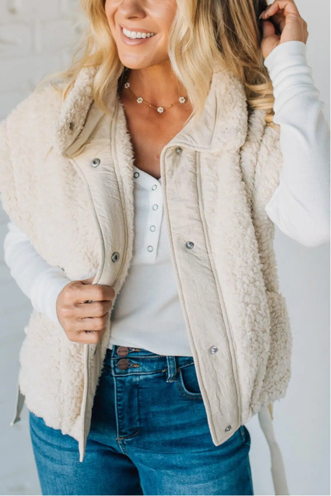 Steph Sherpa Oversized Vest