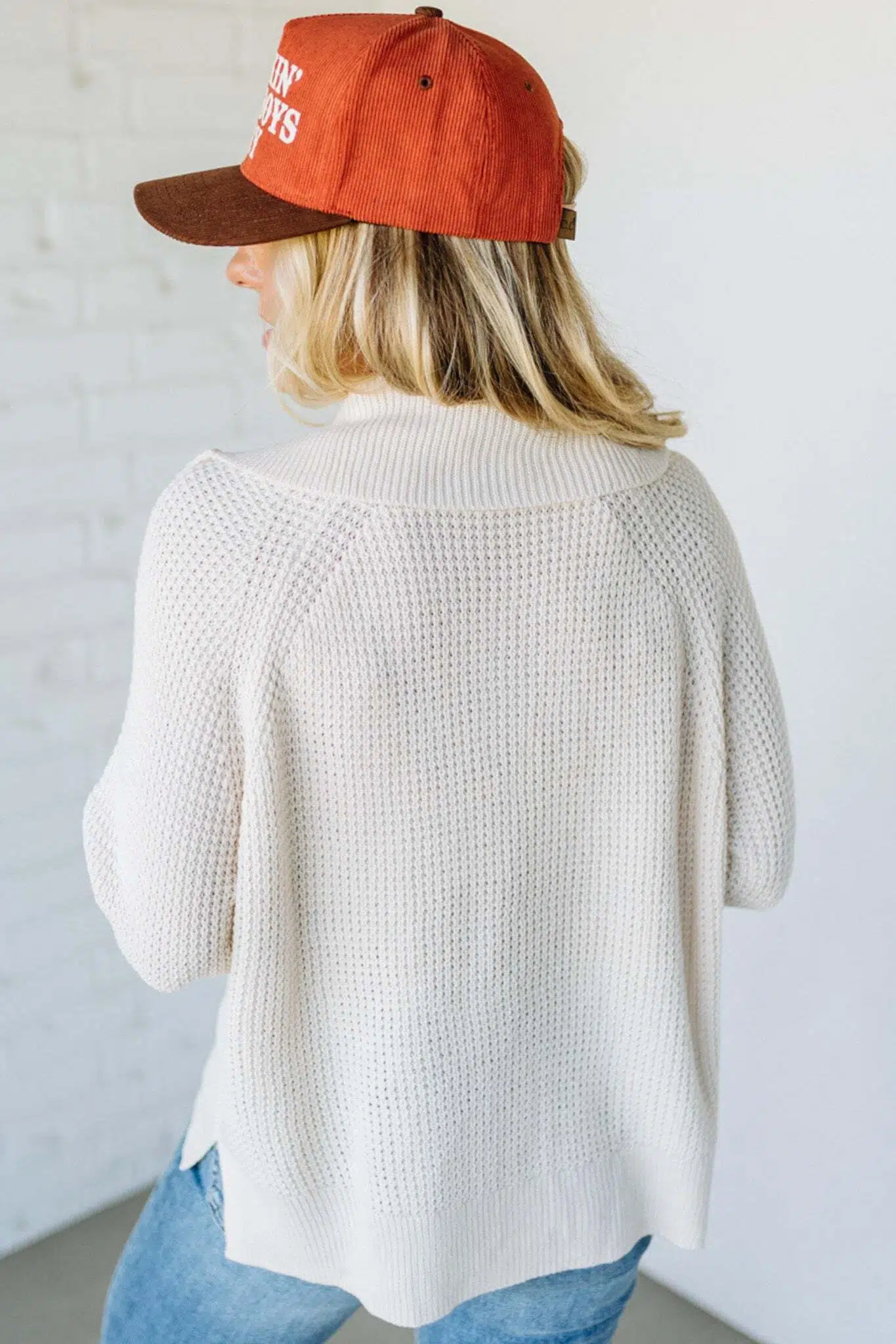 Quarter Snap Henley Waffled Sweater