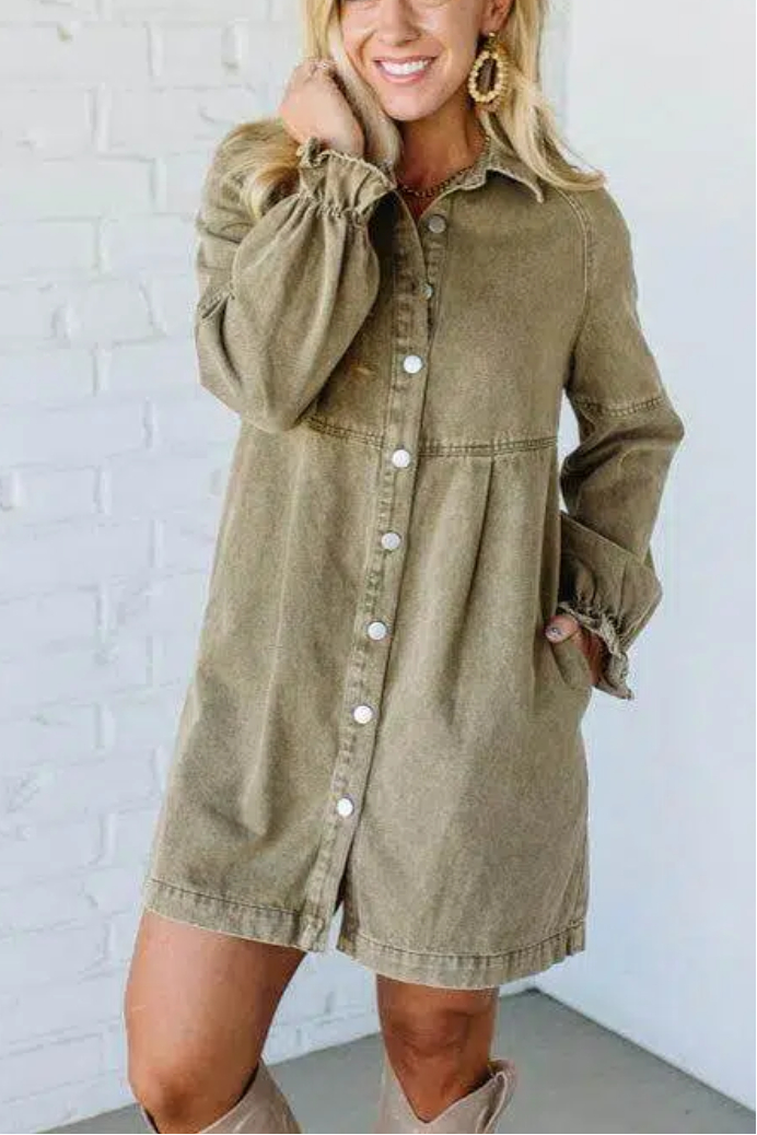 Sara Denim Shirt Dress