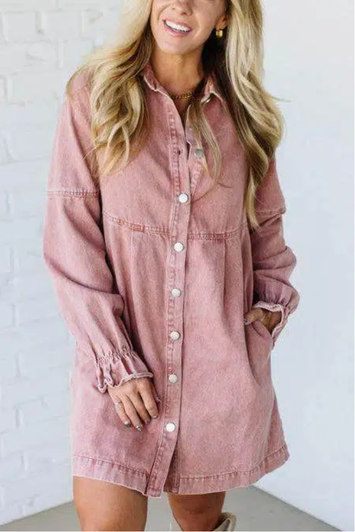Sara Denim Shirt Dress