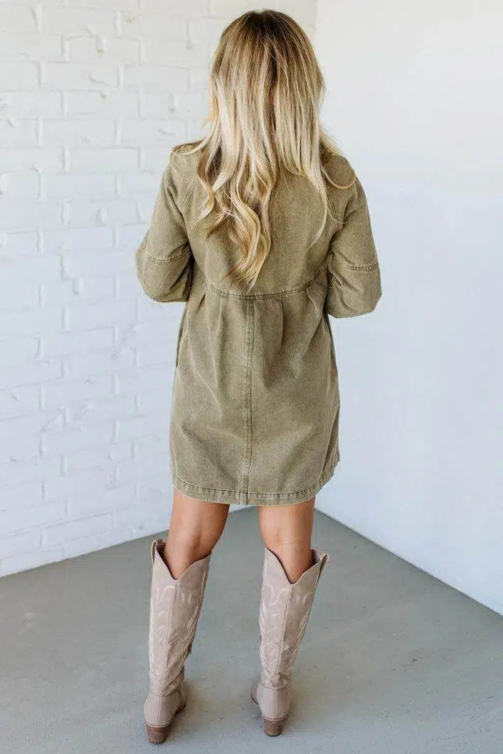 Sara Denim Shirt Dress