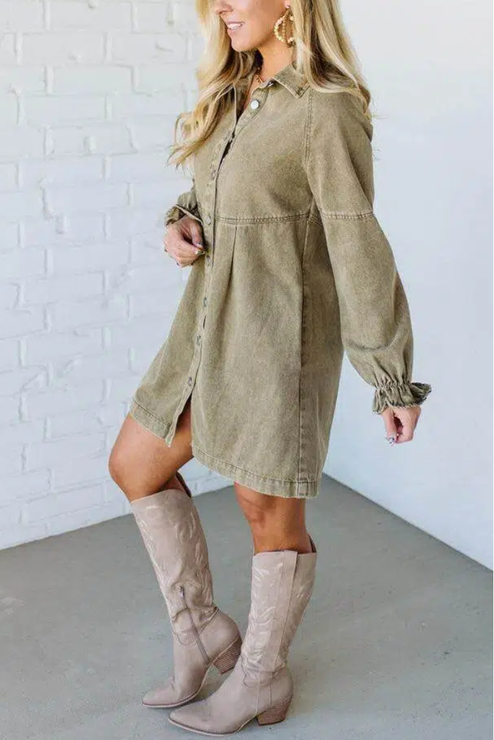 Sara Denim Shirt Dress