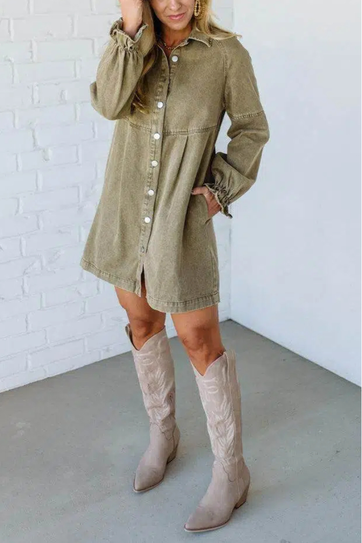 Sara Denim Shirt Dress