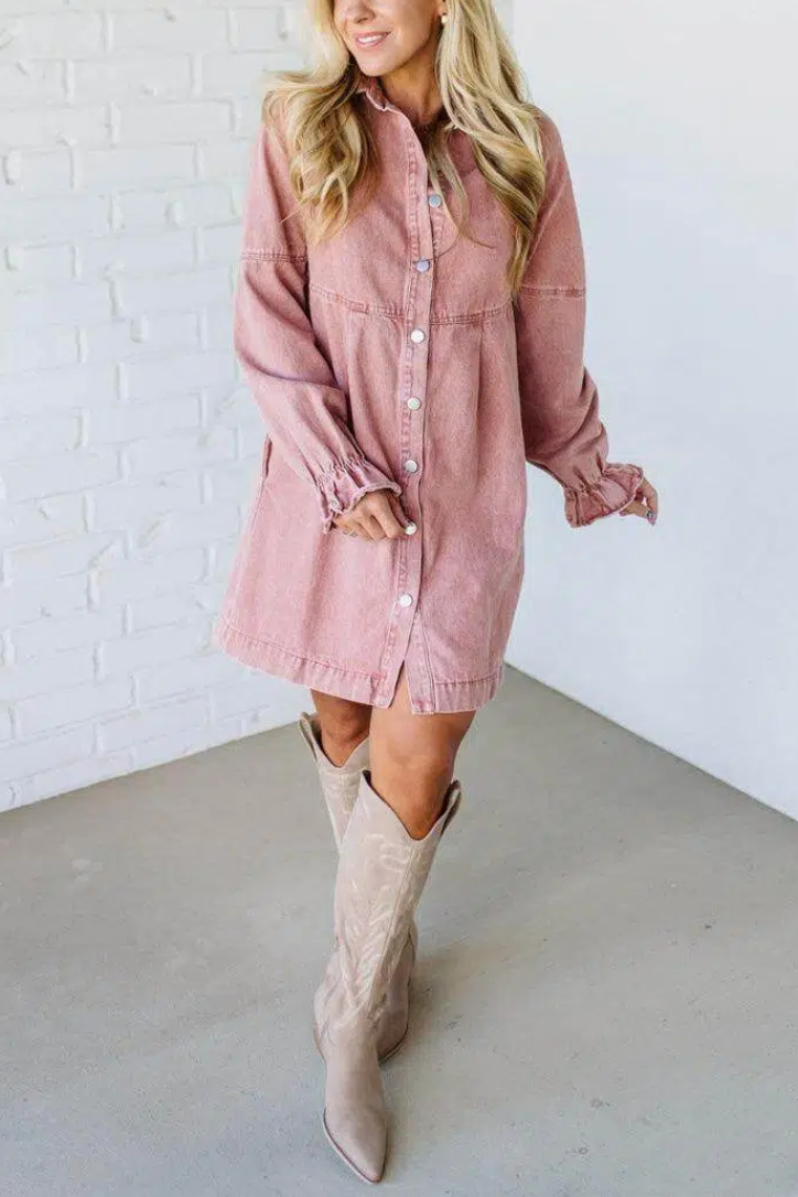 Sara Denim Shirt Dress