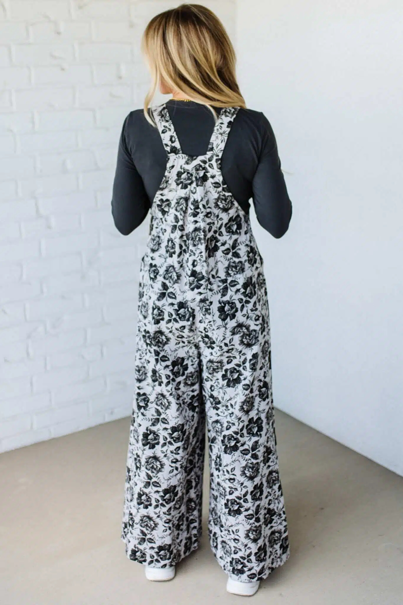 Antiqued Rose Wide Leg Overalls