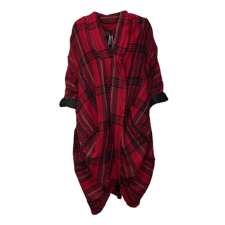 Check Draping Coat 