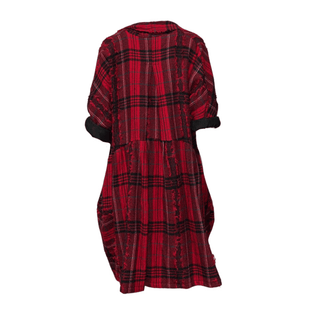 Check Draping Coat 