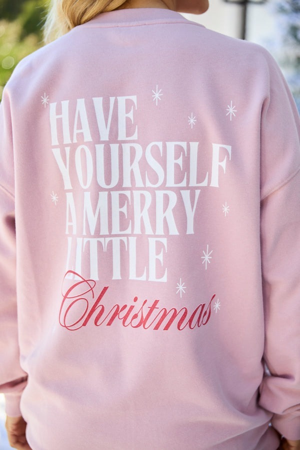 Women Crew Neck Santa Print Casual Top