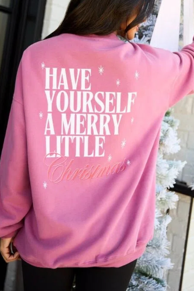 Women Crew Neck Santa Print Casual Top