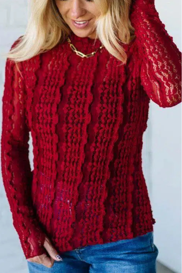 Ruffled Lace Top