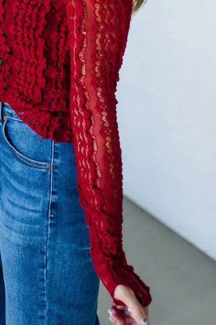 Ruffled Lace Top