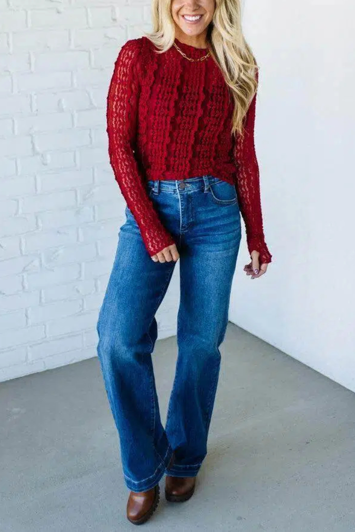 Ruffled Lace Top