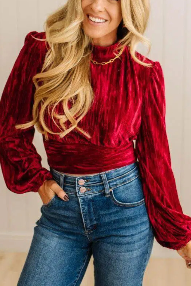 Holiday Vibe Velvet Top