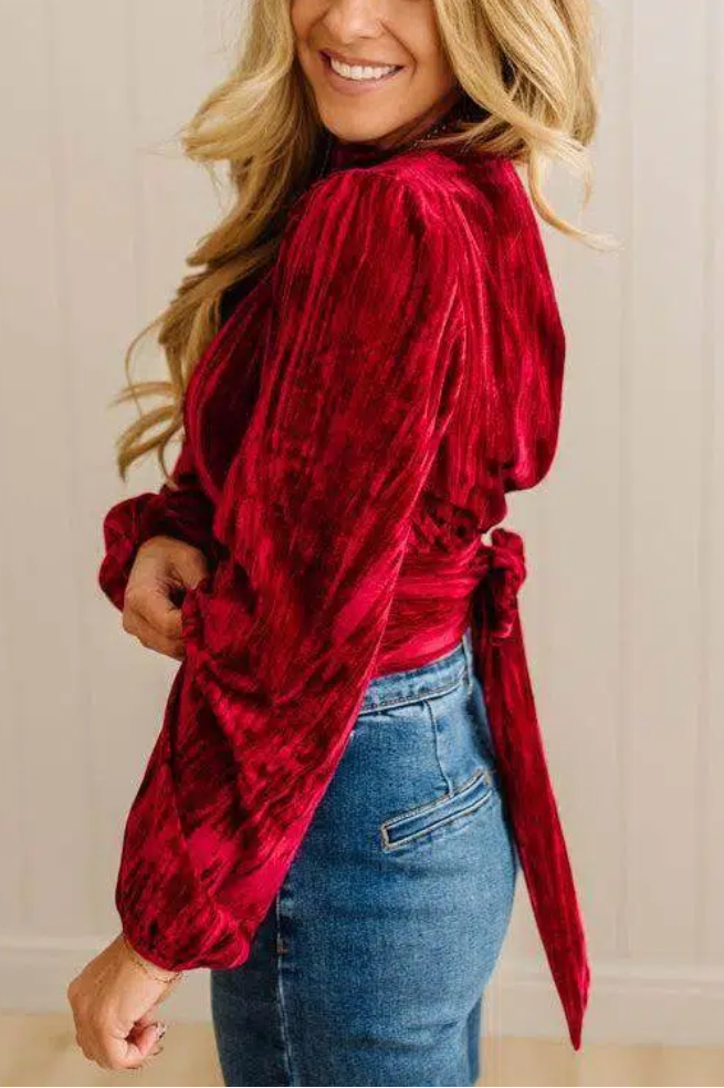Holiday Vibe Velvet Top