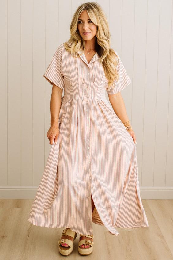 Fern Striped Button Down Dress