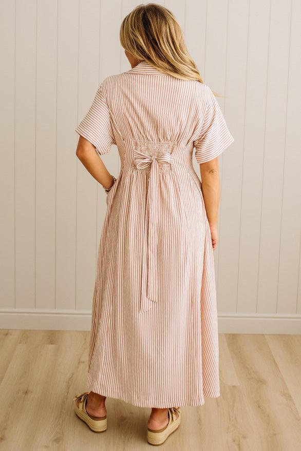 Fern Striped Button Down Dress