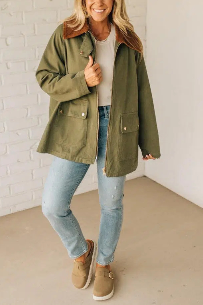 Gingham Lined Chore Jacket