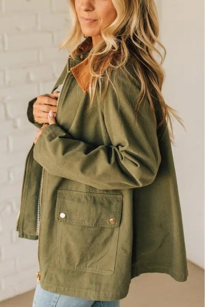 Gingham Lined Chore Jacket