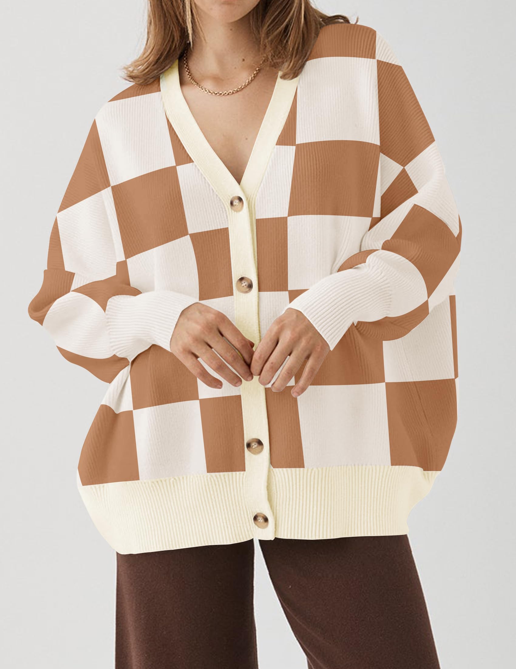 Button Down Open Front Knit Loose Oversized Sweater Coat