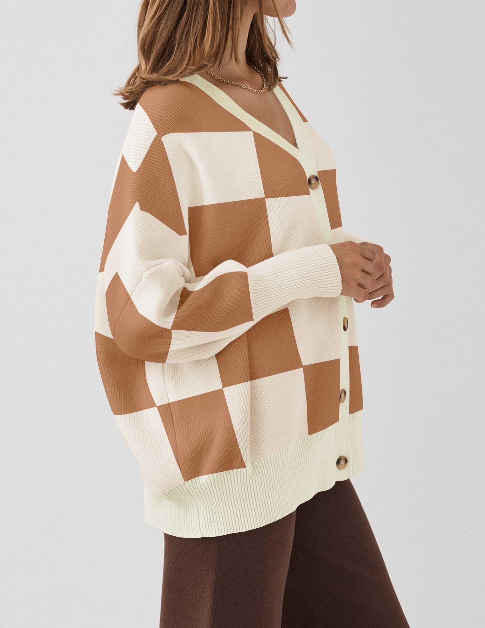 Button Down Open Front Knit Loose Oversized Sweater Coat