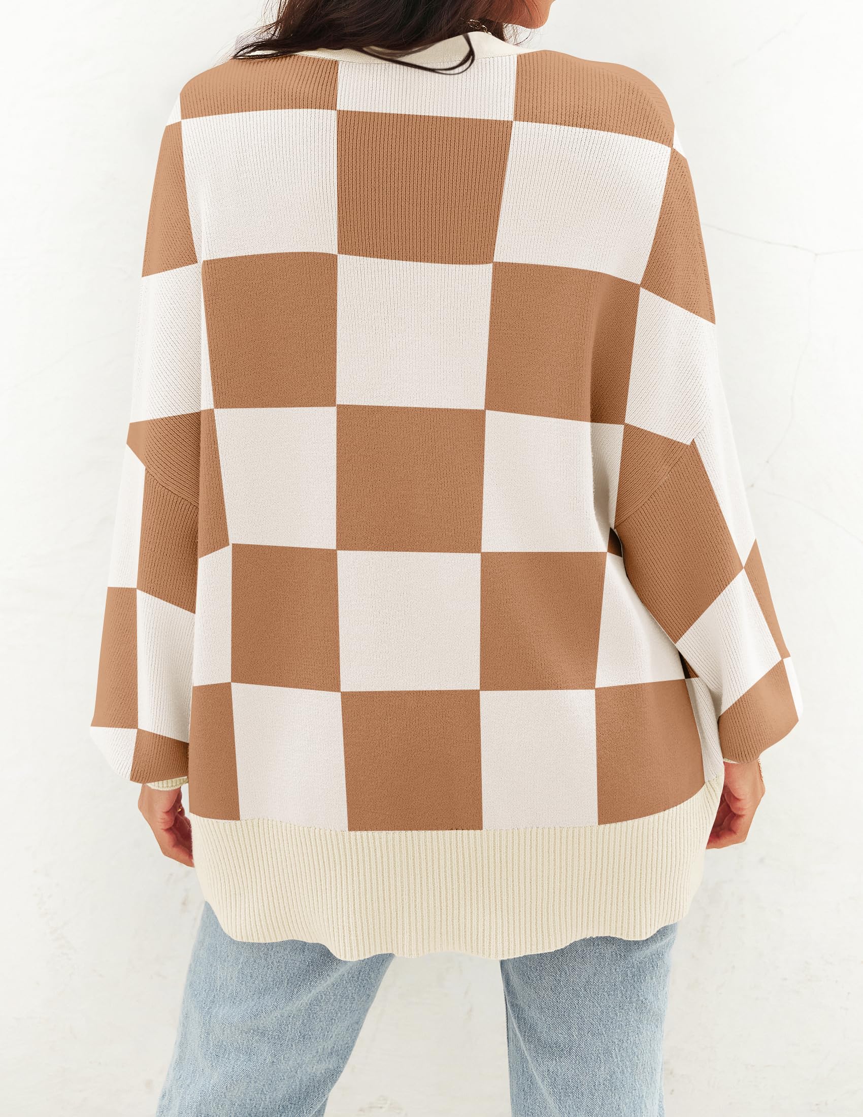 Button Down Open Front Knit Loose Oversized Sweater Coat