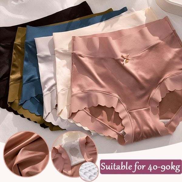 Premium Satin Antibacterial Ice Silk Moistureabsorbing Panties