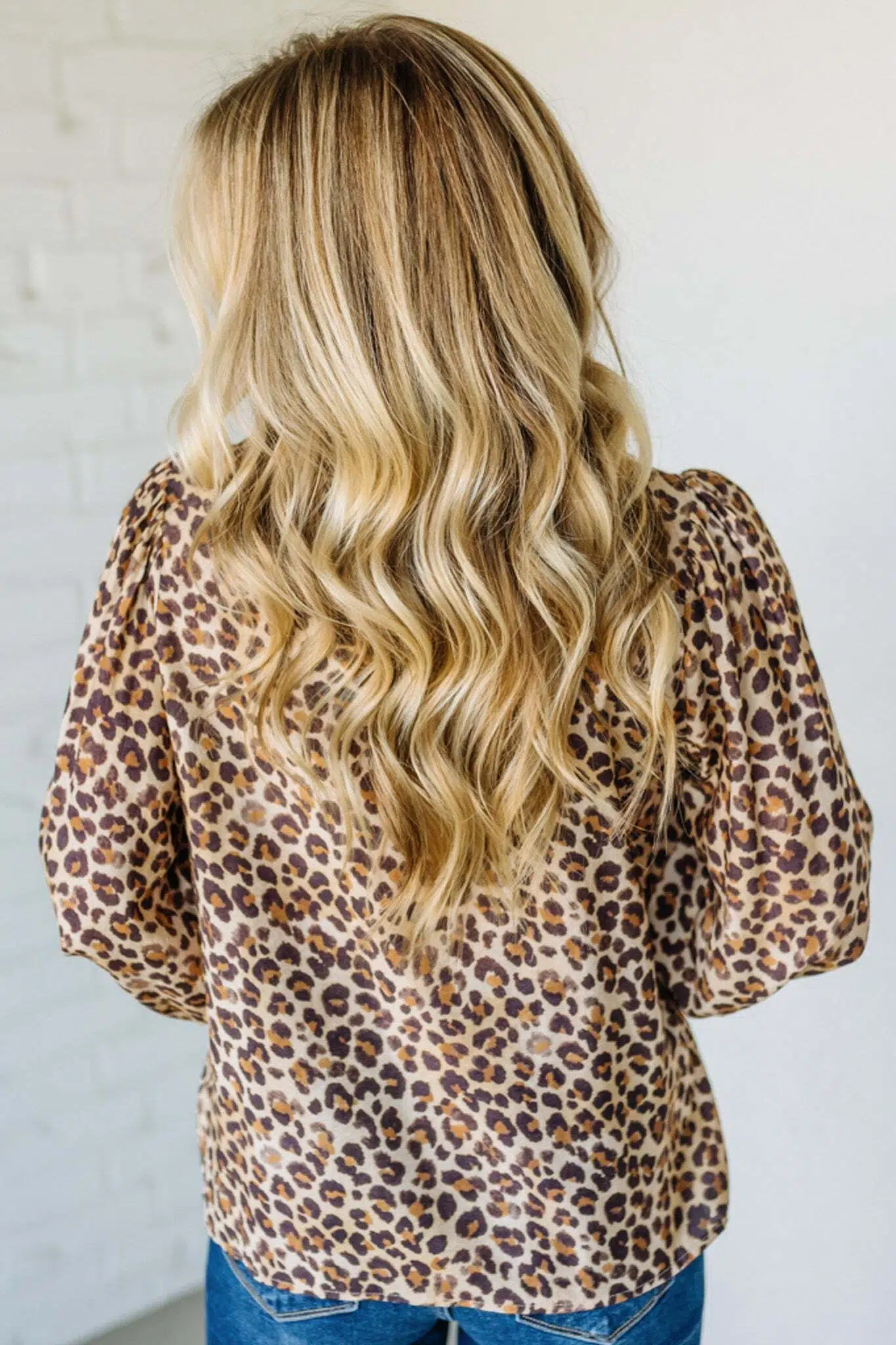 Portia Leopard Contrast Trim Top