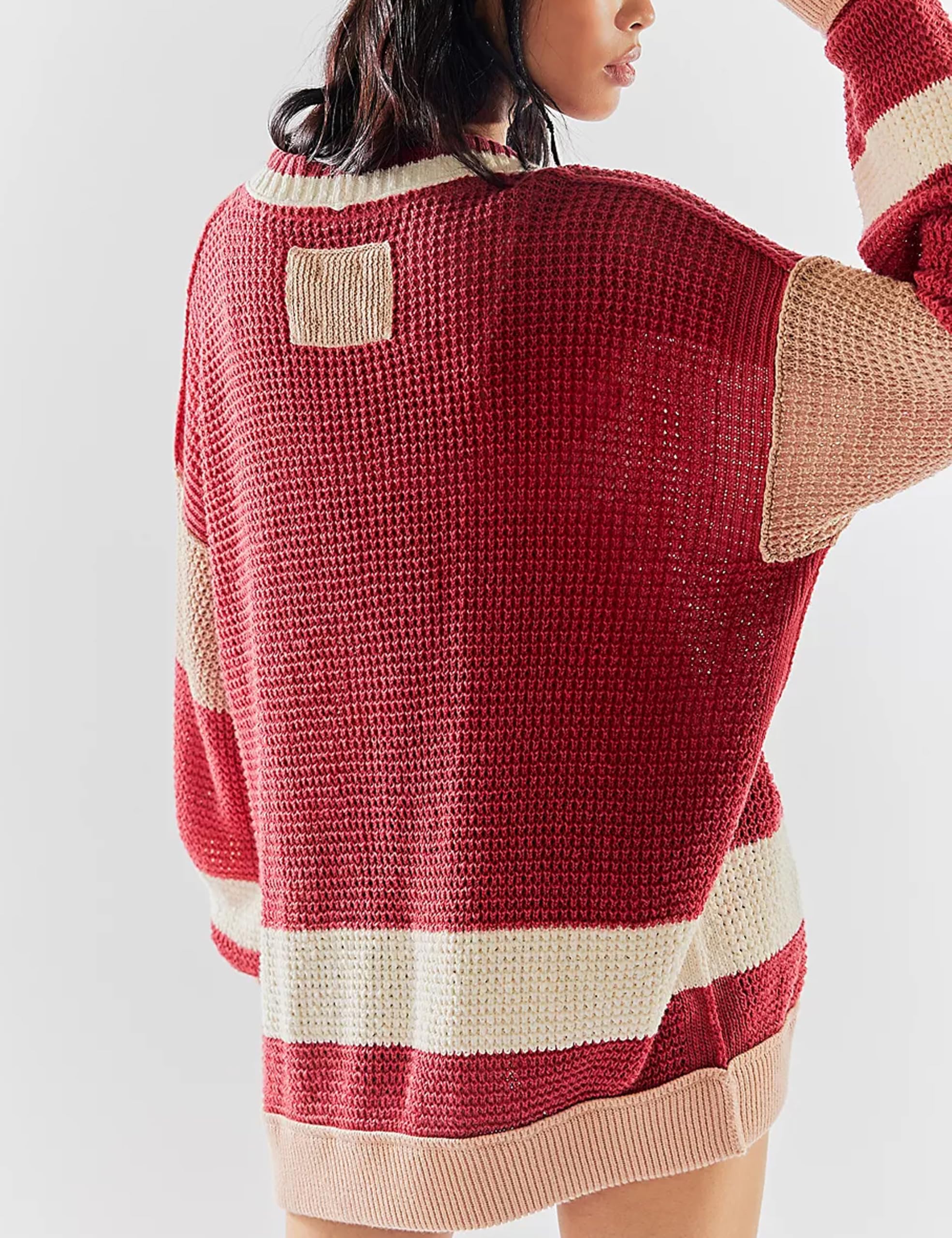Cute Knit Cardigan for Women Pockets Button Down Crochet Sweater
