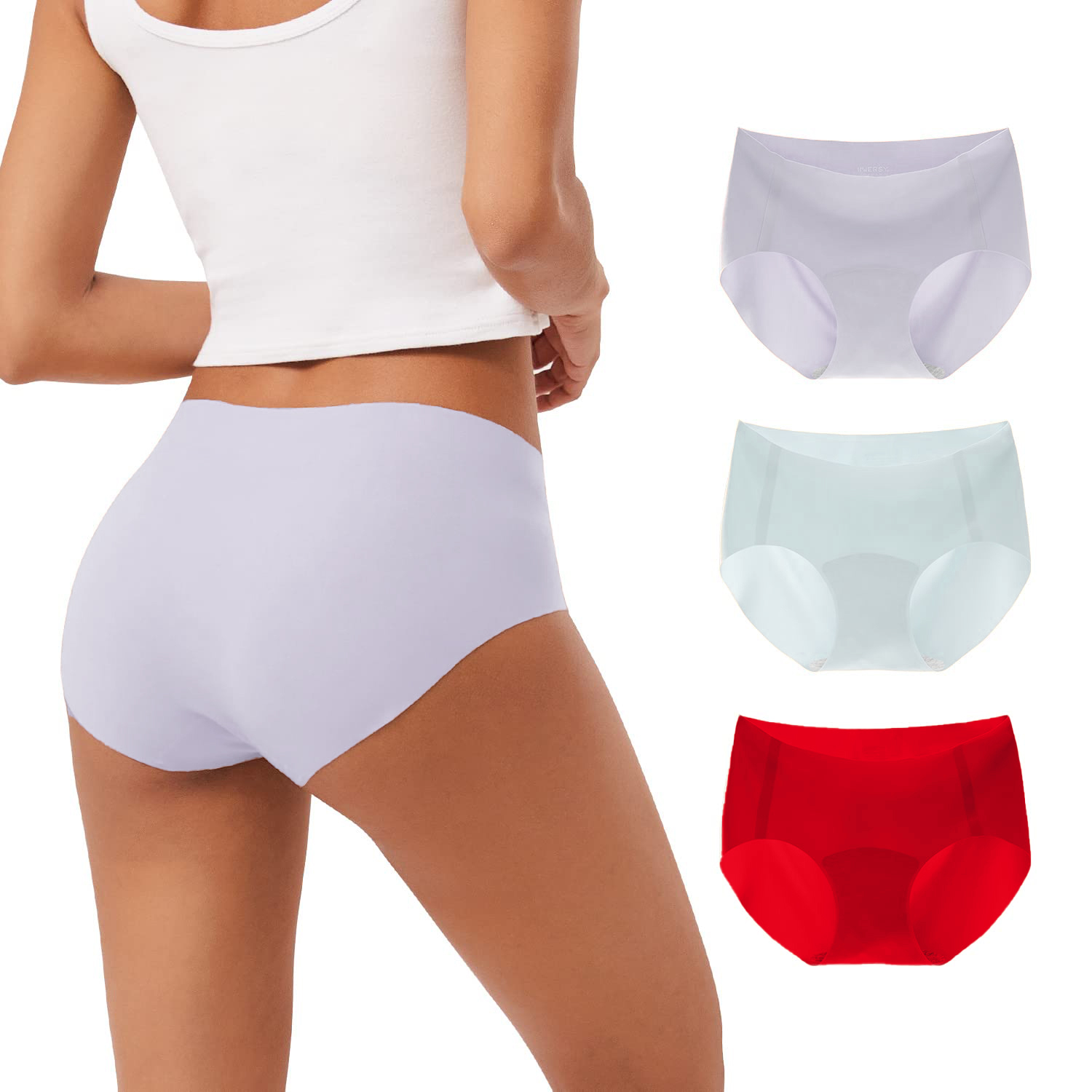 Women's Seamless No Show Hipster Panties Invisible Light Underwear