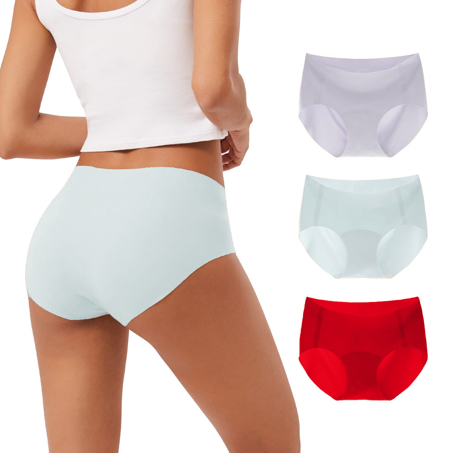 Women's Seamless No Show Hipster Panties Invisible Light Underwear
