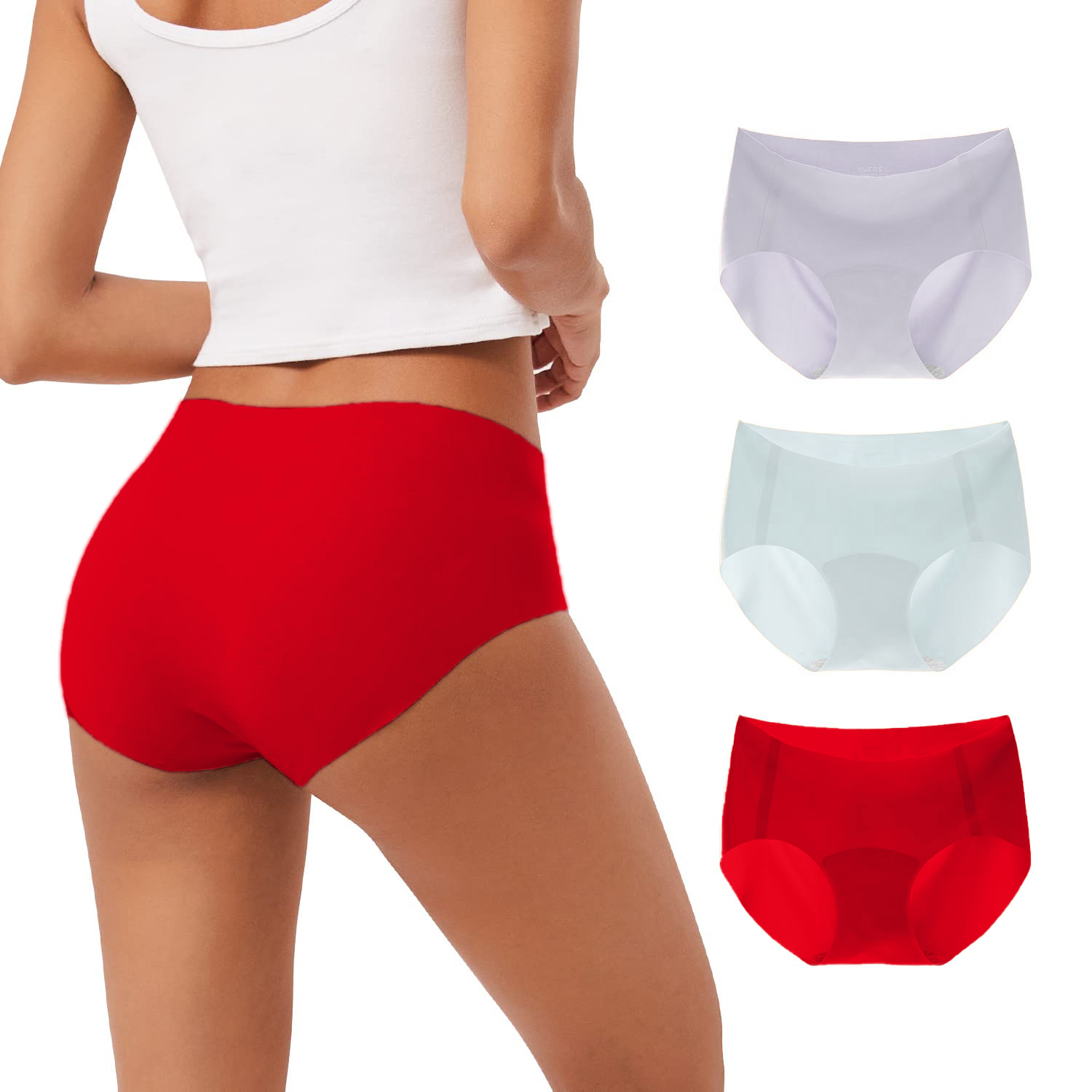 Women's Seamless No Show Hipster Panties Invisible Light Underwear