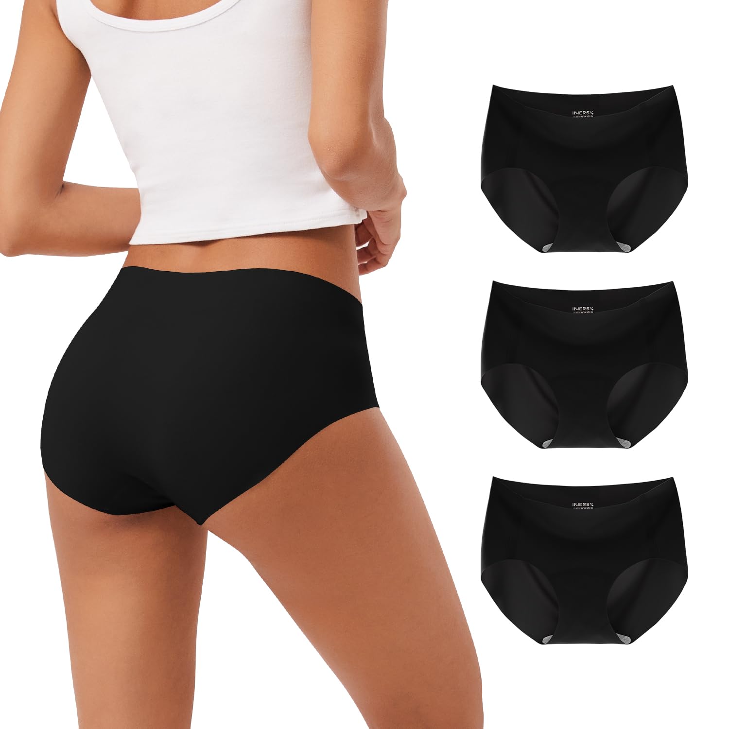 Women's Seamless No Show Hipster Panties Invisible Light Underwear
