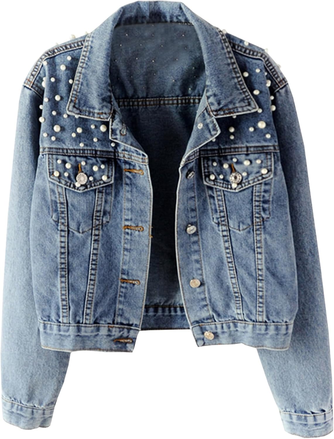 🔥For a limited time, only $36.99🔥Fashionable Pearl Denim Outfit